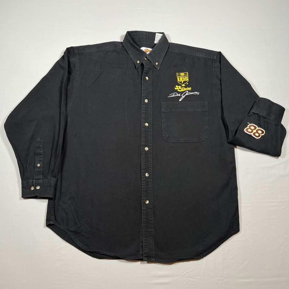 Winners Circle Dale Jarrett UPS Racing Shirt Mens XL Black Long Sleeve NASCAR 88